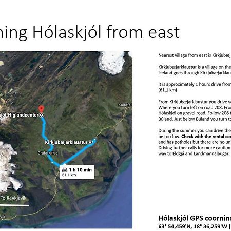 Holaskjol Highland Center Kirkjubæjarklaustur Eksteriør billede