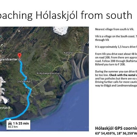 Holaskjol Highland Center Kirkjubæjarklaustur Eksteriør billede